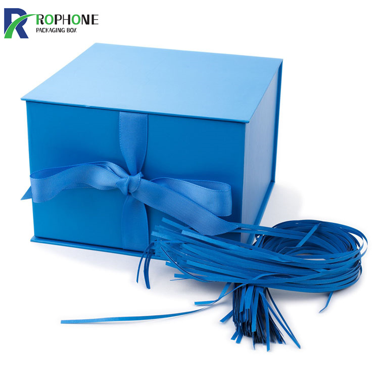 blauwe geschenkdoos